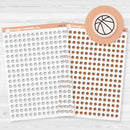 Basketball Icon Stickers | Micro Sports Planner Icons for Journals | Clear Matte | I-004-CM