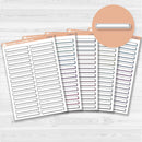 Wide Label Stickers | Basic Planner Labels for Journals & Lists | L-536