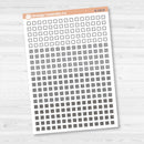 Kit Checklist Squares | Planner Checklist Box Stickers | B-236