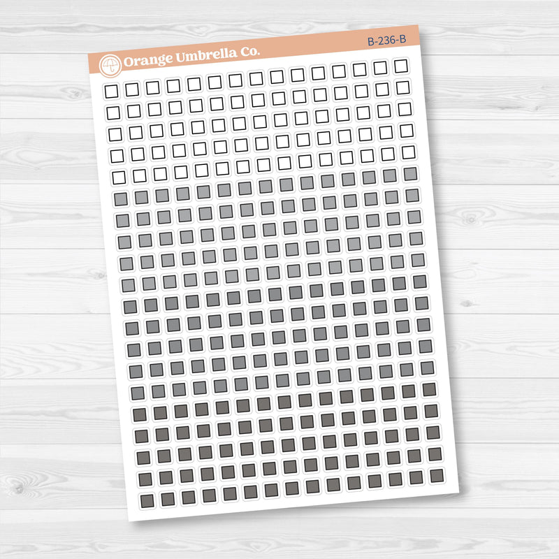 Kit Checklist Squares | Planner Checklist Box Stickers | B-236