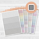 Kit Checklist Squares | Planner Checklist Box Stickers | B-236