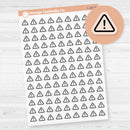 Warning Alert Important Icons | Clear Matte Planner Stickers | Functional Reminder Stickers | I-187-CM