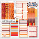 Thanksgiving Autumn Kit | 7x9 Plum Daily Planner Kit Stickers | Gobble | KIT-413-P