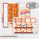 Thanksgiving Autumn Kit | Laurel Denise Softbound Monthly Planner Sticker Kit | Vertical & Horizontal | Gobble | KIT-413-QA