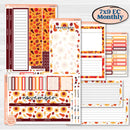 Thanksgiving Autumn Kit | 7x9 Erin Condren Life Planner Monthly & Dashboard Sticker Kit | 2024-2025 Planners | Gobble | KIT-413-W