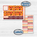 Thanksgiving Autumn Kit | Hobonichi Cousin Monthly Planner Kit Stickers | Gobble | KIT-413-Y