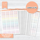 Hobonichi Cousin Custom Script Sticker | Matches 2024 Kits F16 | *NEW* Larger Sheet Size | 1 Word/Phrase per Sheet | CustomF16-Hobo