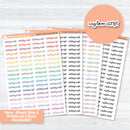 F17 Custom Script Sticker | 2025 Kits Font Duo | Removable Matte Planner Stickers ** 1 phrase per sheet** | CustomF17