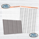 F17 Hobonichi Cousin Custom Script Sticker | 2025 Kits Font Duo | Removable Matte Planner Stickers ** 1 phrase per sheet** | HoboCustomF17