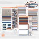Patterned Boho Sticker Kit | Erin Condren Weekly Dashboard Planner Kit Stickers | Katie | KIT-414-HA