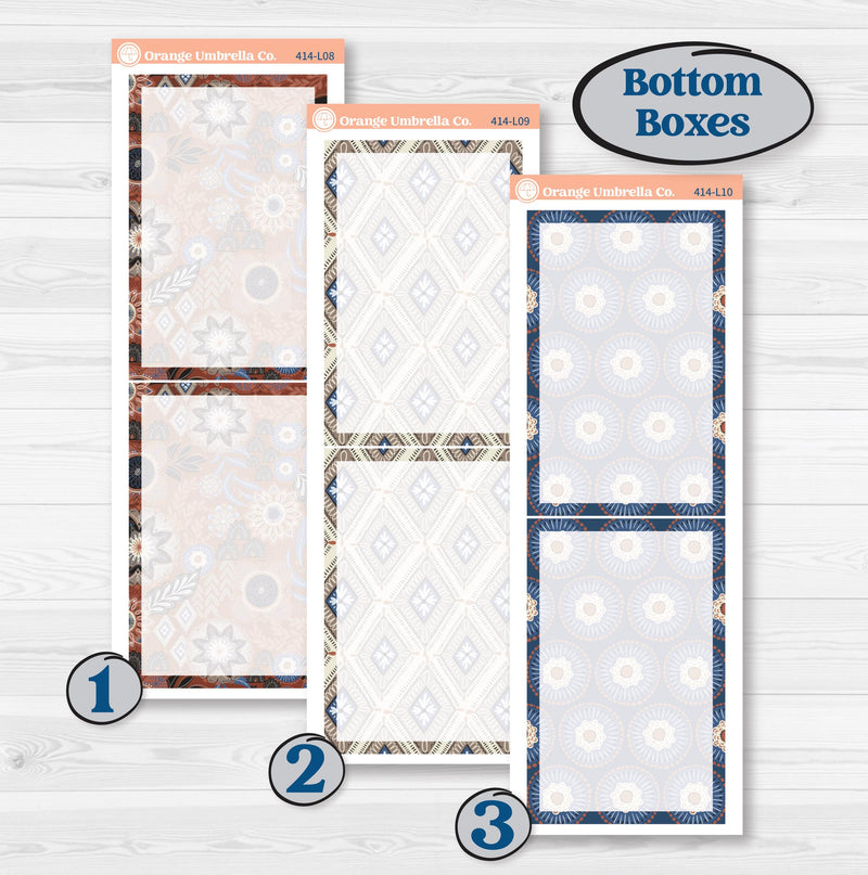 Patterned Boho Sticker Kit | A5 Daily Duo Planner Kit Stickers | Katie | KIT-414-L