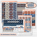 Patterned Boho Sticker Kit | Laurel Denise Standard Vertical & Horizontal Planner Kit Stickers | Katie | KIT-414-Q