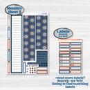 Patterned Boho Sticker Kit | Laurel Denise Softbound Monthly Planner Sticker Kit | Vertical & Horizontal | Katie | KIT-414-QA