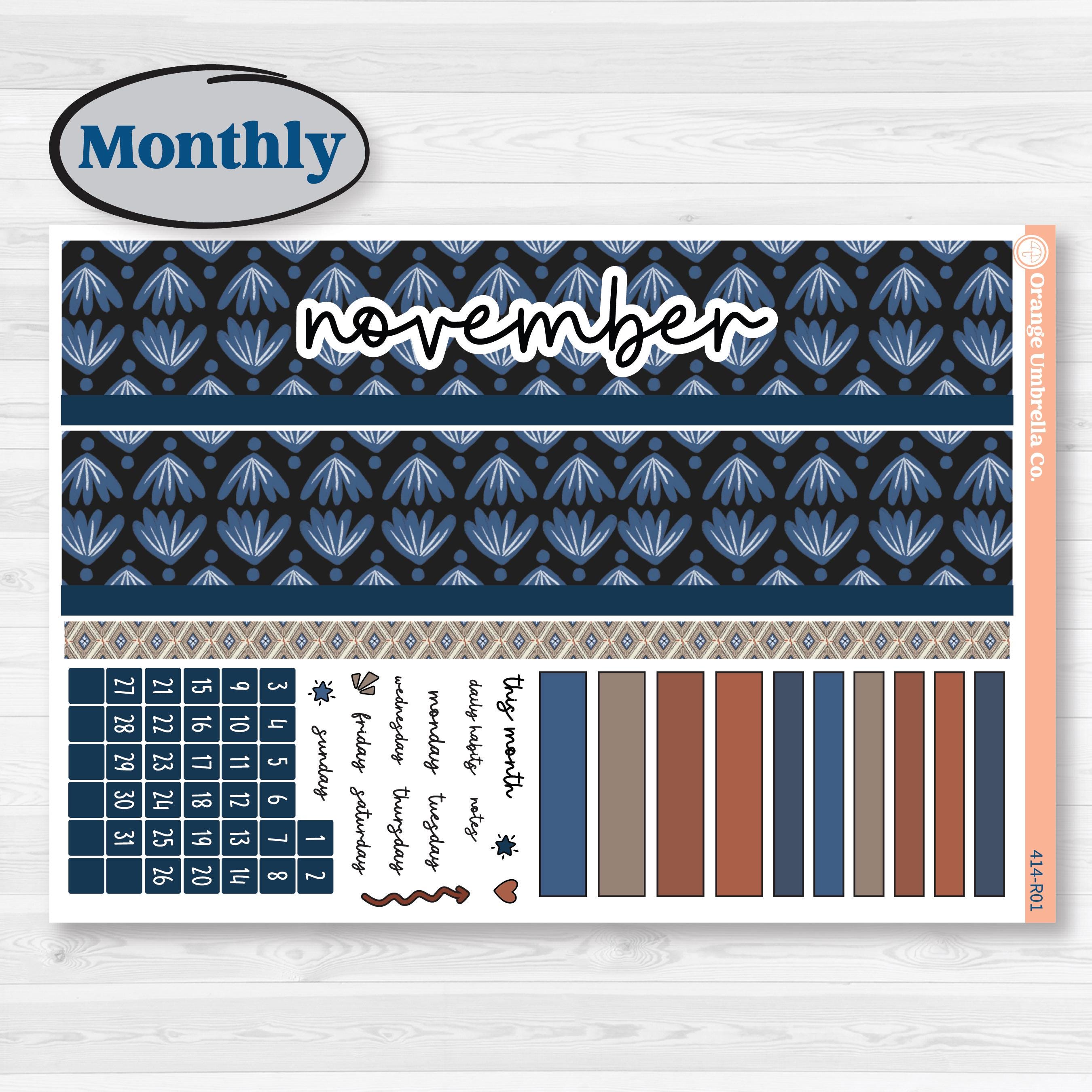 Patterned Boho Sticker Kit | Laurel Denise Portrait Planner Kit Stickers | Katie | KIT-414-R