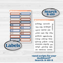 Patterned Boho Sticker Kit | 7x9 Plum Monthly & Dashboard Planner Kit Stickers | Katie | KIT-414-T