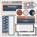 Patterned Boho Sticker Kit | 8.5x11 Plum Monthly & Dashboard Planner Kit Stickers | Katie | KIT-414-U