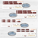 Watercolor Autumn Kit | Weekly Sticker Kit for Vertical Planners like Erin Condren | Crackle | KIT-415-A