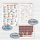 Watercolor Autumn Kit | Weekly Add-On Planner Kit Stickers | Crackle | KIT-415-B