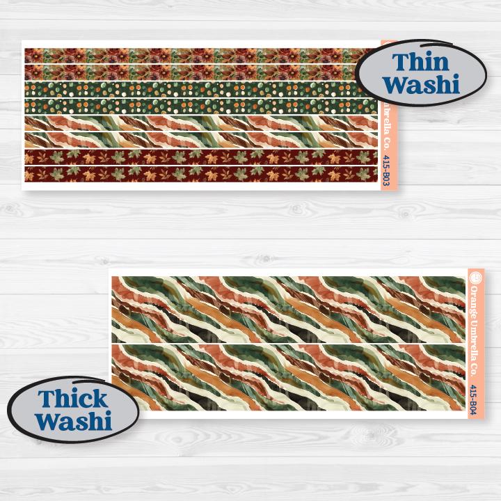 Watercolor Autumn Kit | Weekly Add-On Planner Kit Stickers | Crackle | KIT-415-B