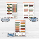 Watercolor Autumn Kit | Weekly Add-On Labels Planner Kit Stickers | Crackle | KIT-415-C