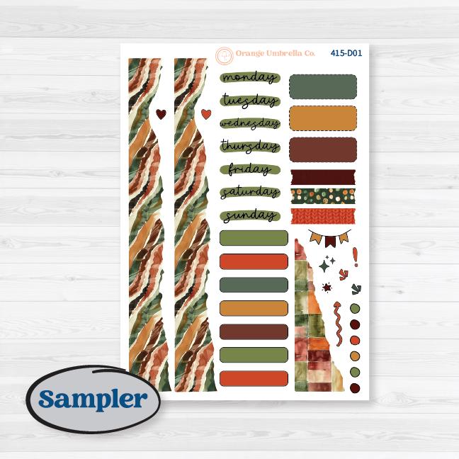 Watercolor Autumn Kit | Journaling Kit Planner Stickers | Crackle | KIT-415-D