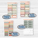 Watercolor Autumn Kit | Hobonichi Cousin Weekly & Daily Planner Kit Stickers | Crackle | KIT-415-E