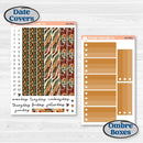 Watercolor Autumn Kit | A5 Plum Daily Planner Kit Stickers | Crackle | KIT-415-N