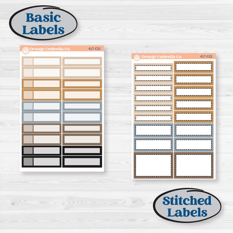 Woodland Winter Animals Kit | Weekly Add-On Labels Planner Kit Stickers | Chill Out | KIT-417-C