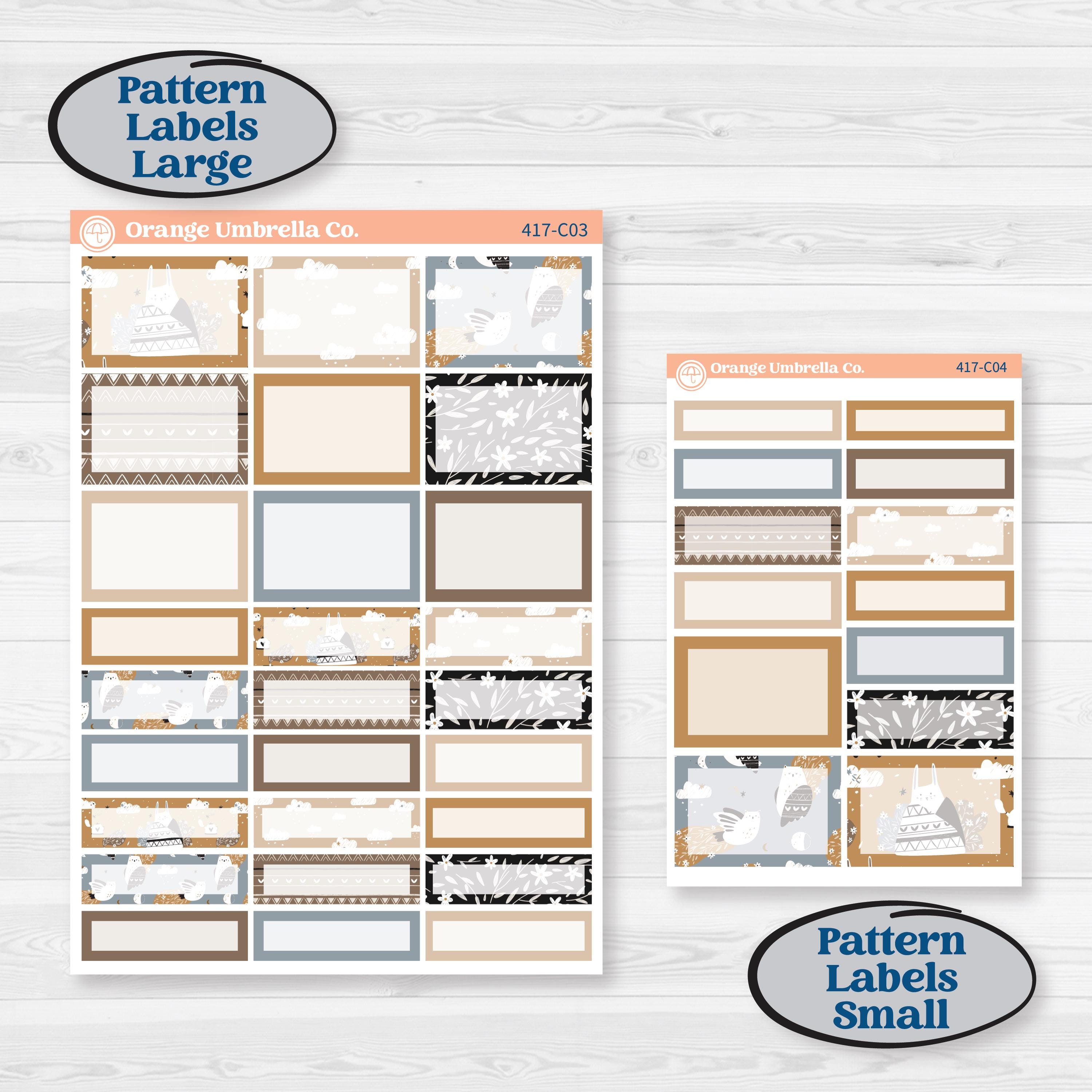 Woodland Winter Animals Kit | Weekly Add-On Labels Planner Kit Stickers | Chill Out | KIT-417-C