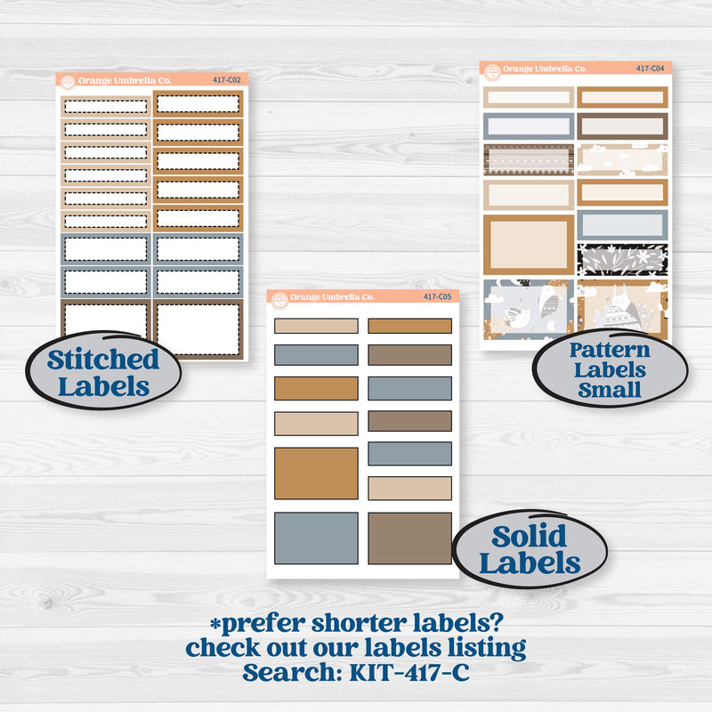 Woodland Winter Animals Kit | A5 Compact Vertical Planner Kit Stickers for Erin Condren | Chill Out | KIT-417-G
