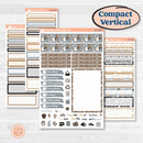 Woodland Winter Animals Kit | A5 Compact Vertical Planner Kit Stickers for Erin Condren | Chill Out | KIT-417-G