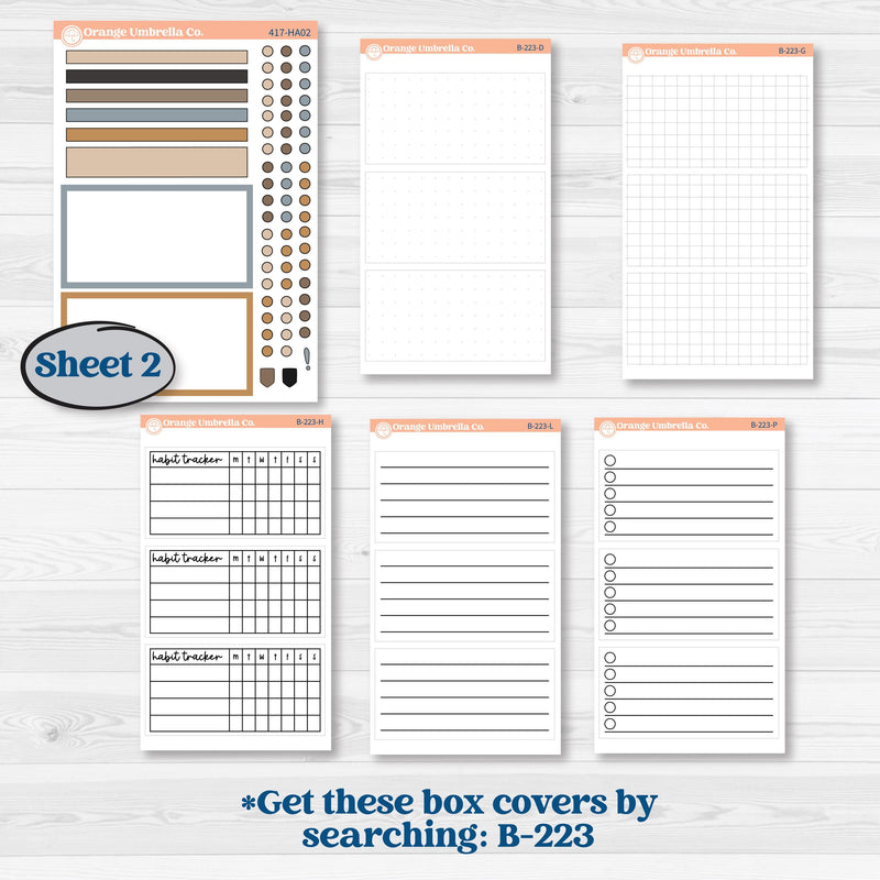 Woodland Winter Animals Kit | Erin Condren Weekly Dashboard Planner Kit Stickers | Chill Out | KIT-417-HA