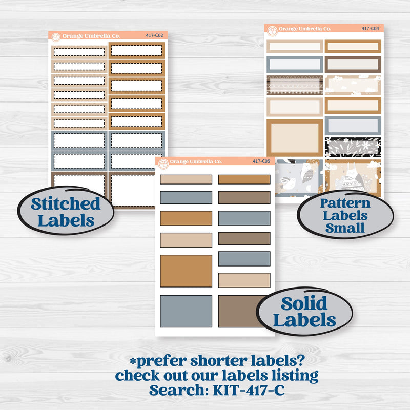 Woodland Winter Animals Kit | A5 Daily Duo Planner Kit Stickers | Chill Out | KIT-417-L