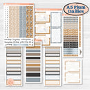 Woodland Winter Animals Kit | A5 Plum Daily Planner Kit Stickers | Chill Out | KIT-417-N