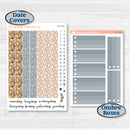 Woodland Winter Animals Kit | 7x9 Plum Daily Planner Kit Stickers | Chill Out | KIT-417-P