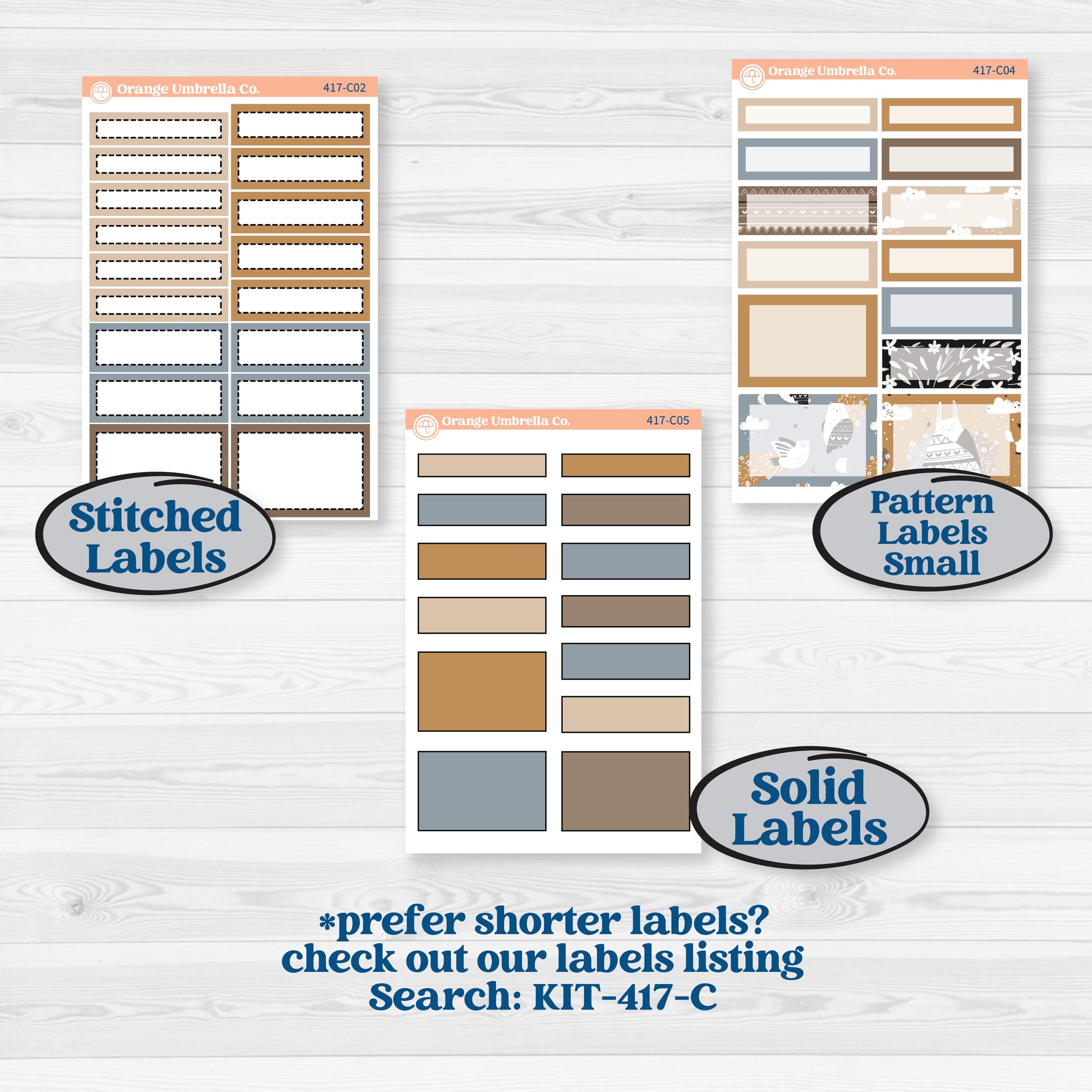 Woodland Winter Animals Kit | 7x9 Erin Condren Daily Duo Planner Kit Stickers | Chill Out | KIT-417-M
