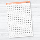 Mini Date Dots in F18 Font | Clear Matte F18 Planner Stickers | B-251-252-BCM