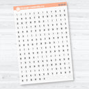 Mini Date Dots in F18 Font | Clear Matte F18 Planner Stickers | B-251-252-BCM
