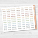 Days of the Week Labels | Weekly Planner Stickers | F18 Print | B-255