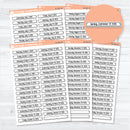 2026 Dates of the Month Labels | F18 Planner Stickers | July–December | B-361-366-B