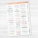 US Holidays F18 Font | Script Planner Stickers | S-224