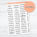 US Holidays F18 Font | Clear Matte Planner Stickers | S-224-BCM