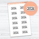 2026 Year Stickers F18 Font | Medium Planner Stickers | B-491