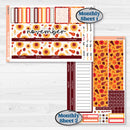 Thanksgiving Autumn Kit | 7x9 Erin Condren Life Planner Monthly & Dashboard Sticker Kit | 2024-2025 Planners | Gobble | KIT-413-W