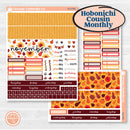 Thanksgiving Autumn Kit | Hobonichi Cousin Monthly Planner Kit Stickers | Gobble | KIT-413-Y