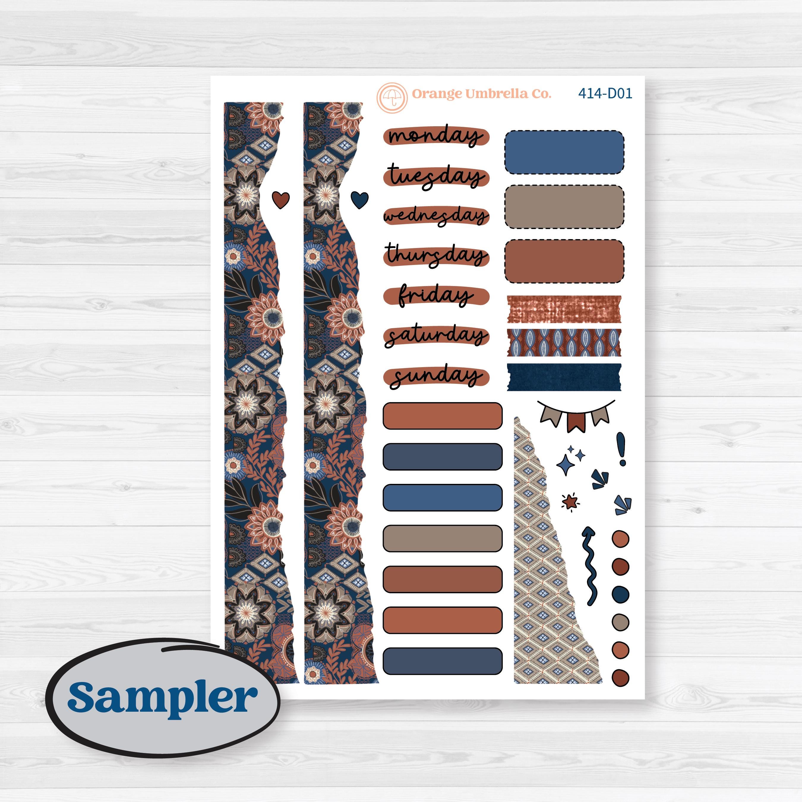 Patterned Boho Sticker Kit | Journaling Kit Planner Stickers | Katie | KIT-414-D