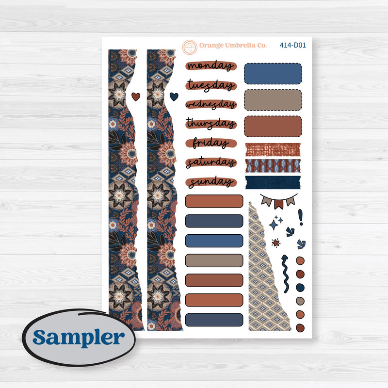 Patterned Boho Sticker Kit | Journaling Kit Planner Stickers | Katie | KIT-414-D