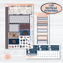 Patterned Boho Sticker Kit | Plum Vertical Priorities 7x9 Planner Kit Stickers | Katie | KIT-414-J