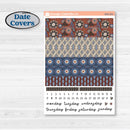 Patterned Boho Sticker Kit | A5 Daily Duo Planner Kit Stickers | Katie | KIT-414-L