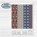 Patterned Boho Sticker Kit | 7x9 Erin Condren Daily Duo Planner Kit Stickers | Katie | KIT-414-M